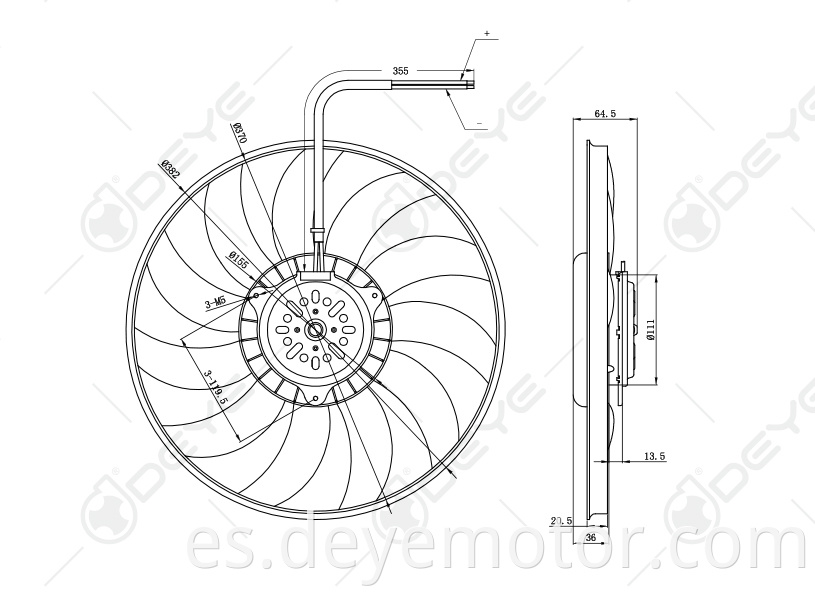 8E0959455A 698610 8E0959455L K ventiladores del radiador de refrigeración para A4 SEAT EXEO